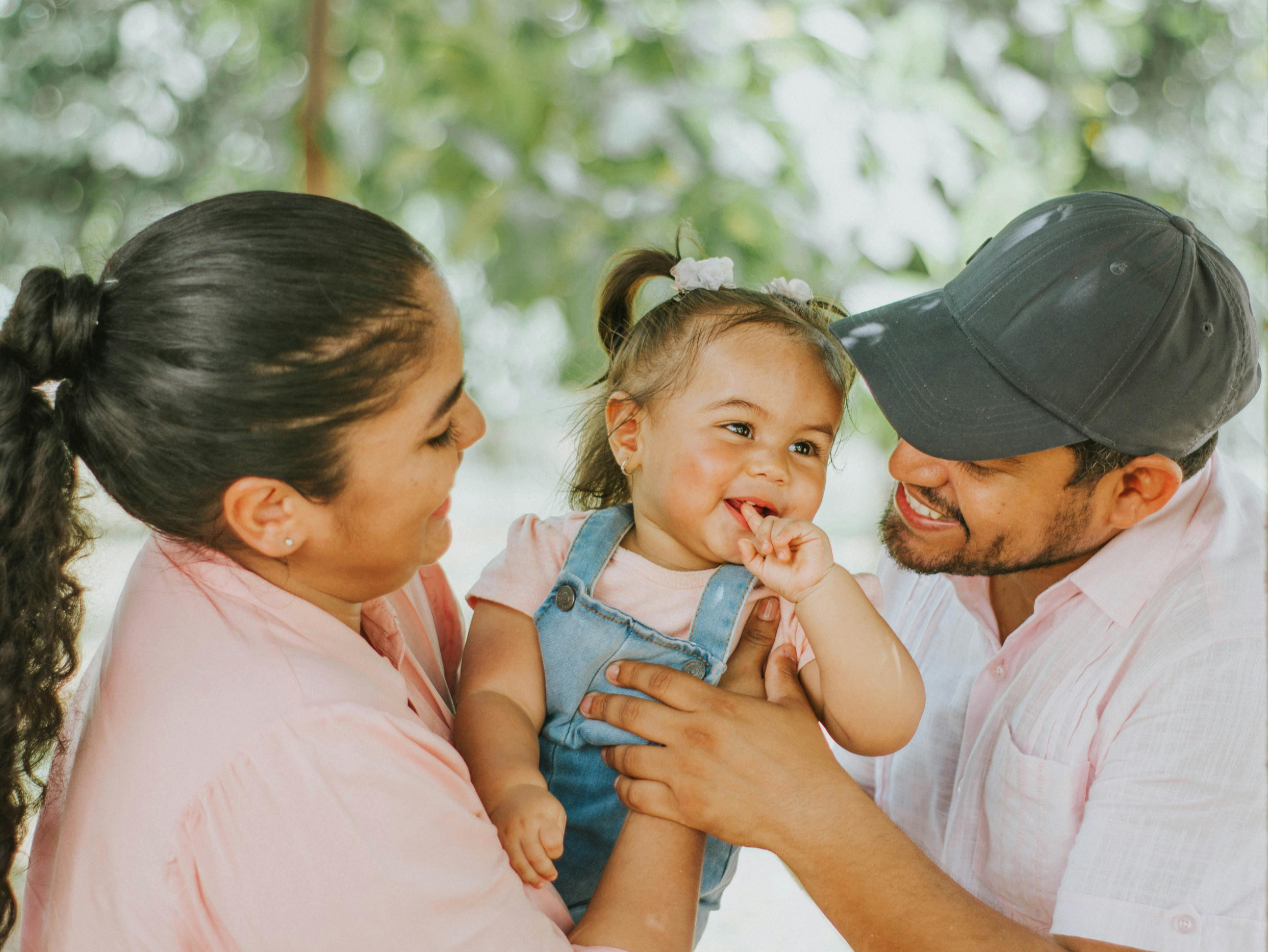 Happy family with a smiling baby